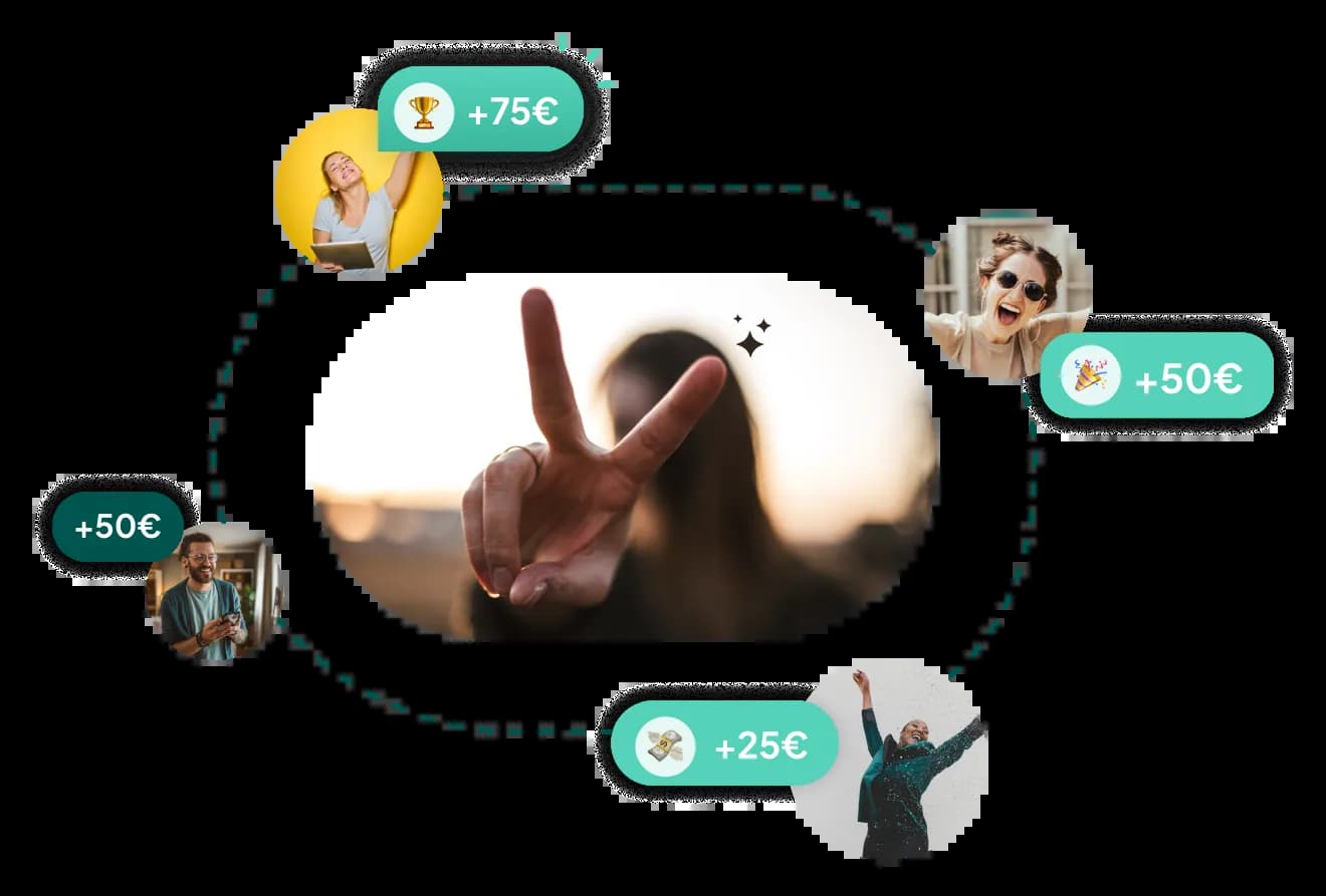 Personas que disfrutan del plan amigo