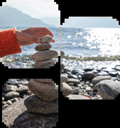 piedras en laguna