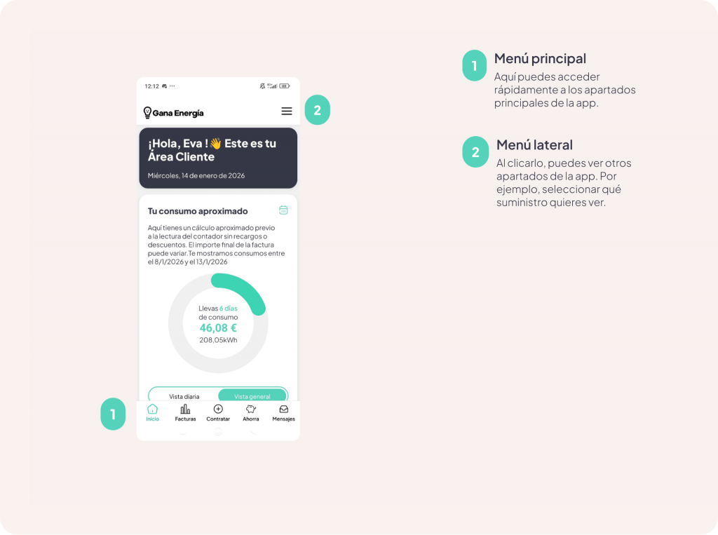 app gana energía clientes