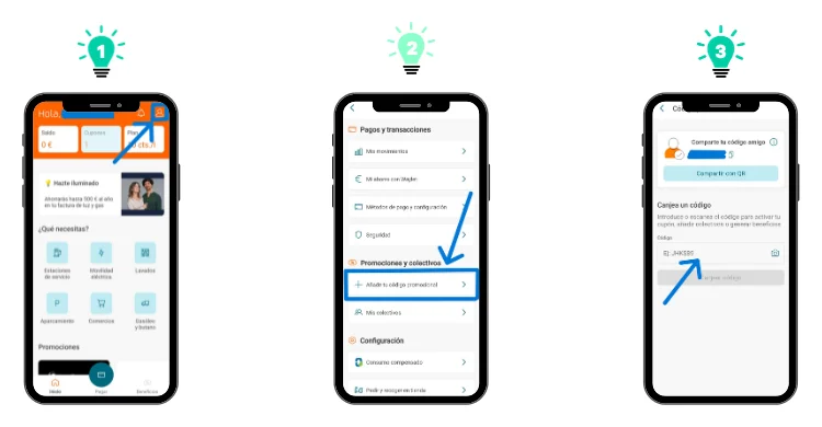 Activar código en Waylet