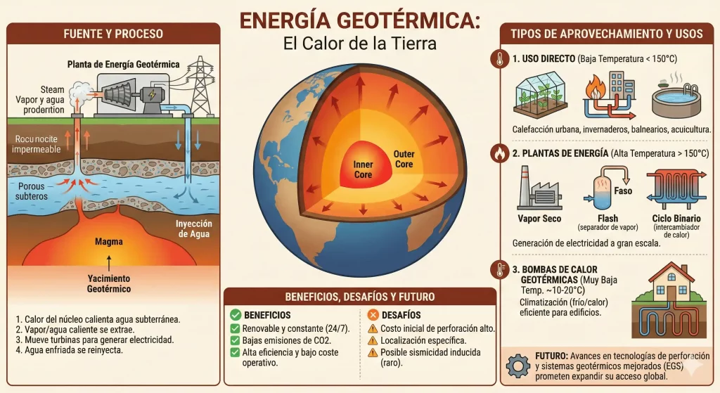 energía geotérmica