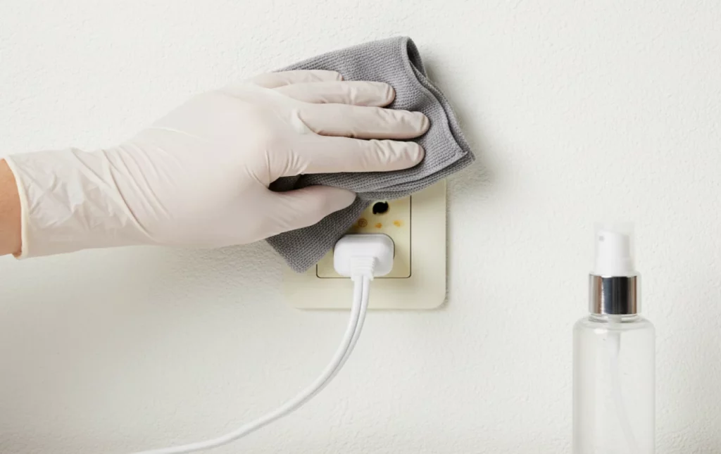 limpiar enchufes de la luz